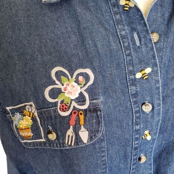 Bumble Bee/ Gardener Peter Joseph & Honey Denim Button Down - Picture 5 of 9